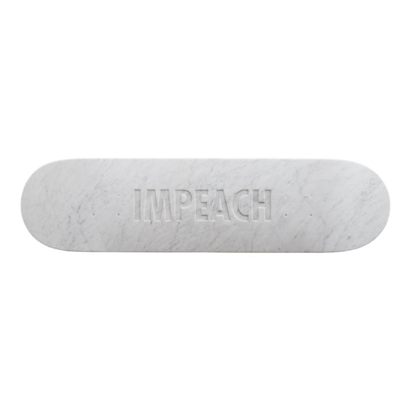 Impeach Marble Skateboard Deck by Jenny Holzer Skateroom
