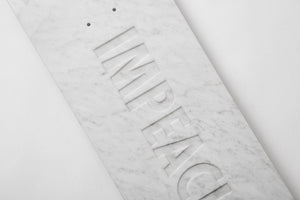 Impeach Marble Skateboard Deck by Jenny Holzer Skateroom