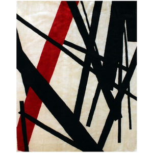 New Abstraction No. 59 (Red Stripe) Rug by James Welling  BravinLee   