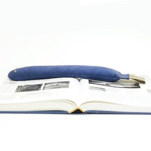The Bookworm by Malia Jensen  Artware Editions long (13.75" long) Blue Suede 