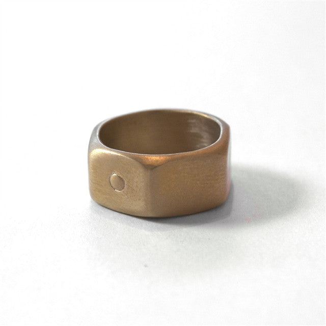 Brass Nut Ring by Michelle Lopez ARTISTS,OBJECTS,GIFTING vendor-unknown size 5  
