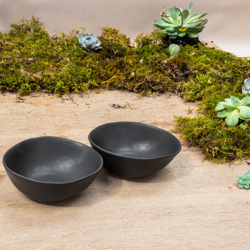 Molosco Bowls (black or white) by Laura Letinsky  Artware Editions Set of 2 small bowls (each 5.3 x 4.85 x 2.0