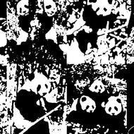 All the Pandas Wall Covering by Rob Pruitt OBJECTS,ARTISTS Maharam   