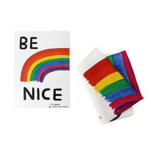 Be Nice Kitchen Towel by David Shrigley OBJECTS,GIFTING,ARTISTS vendor-unknown   