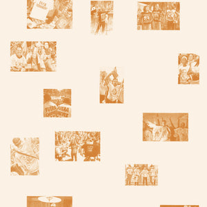 Wall Covering by Rirkrit Tiravanija OBJECTS,ARTISTS Maharam Orangeprint  