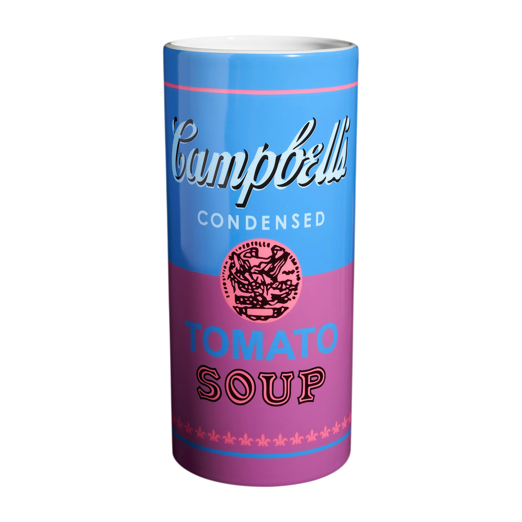 Campbell's Soup Can Vase by Andy Warhol  Artware Editions blue/purple  
