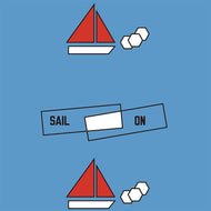 SAIL ON Wallpaper by Lawrence Weiner OBJECTS,ARTISTS Maharam   