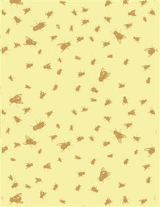 Flypaper Wallpaper by Rob Wynne ARTISTS,OBJECTS vendor-unknown Split Pea (bronze metallic fly) - double roll  