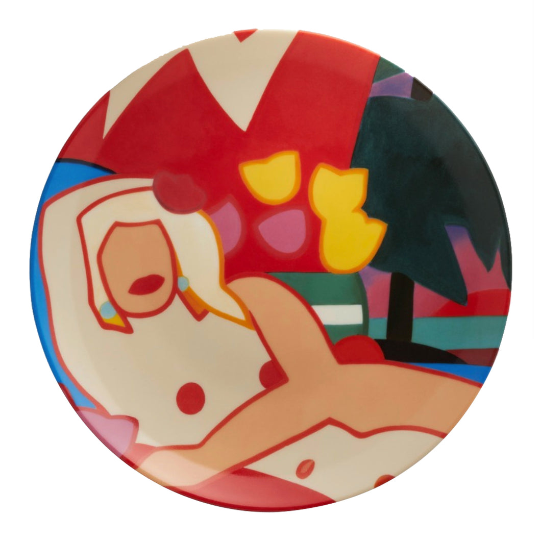 Sunset Nude With Palm Trees Plate by Tom Wesselmann  Ligne Blanche   