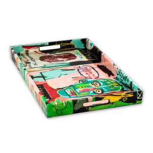 In Italian Breakfast Tray by Jean-Michel Basquiat  Artware Editions   
