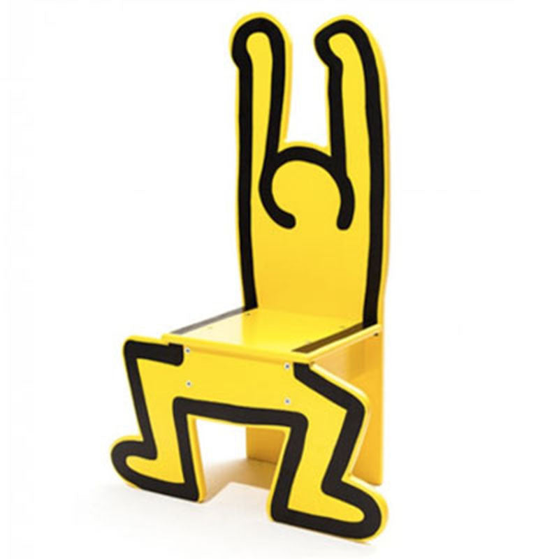 Child Chaise Chair by Keith Haring OBJECTS,GIFTING,ARTISTS vendor-unknown bright yellow  