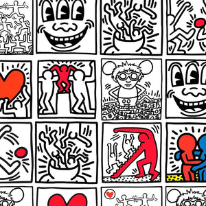 Comic Strip Wallpaper by Keith Haring  Artware Editions Medium  