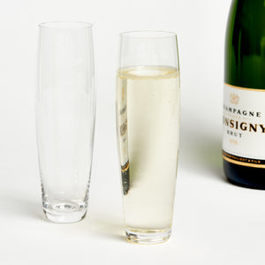 Curved Champagne Glass (set of 2) by Deborah Ehrlich ARTISTS,OBJECTS,GIFTING vendor-unknown   