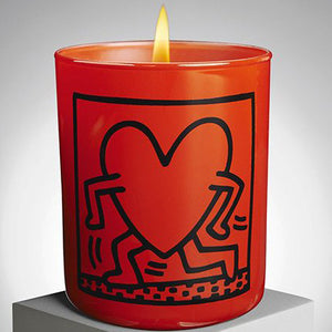 Red Running Heart Candle by Keith Haring OBJECTS,ARTISTS,GIFTING Ligne Blanche