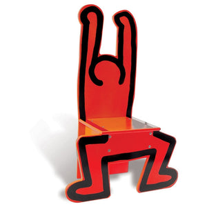 Child Chaise Chair by Keith Haring OBJECTS,GIFTING,ARTISTS vendor-unknown red  