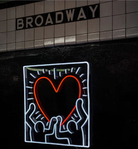 Radiant Heart Neon Sign by Keith Haring  Artware Editions   