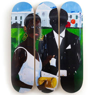 Cicely and Miles Visit The Obamas Skateboard Decks by Henry Taylor  Artware Editions   