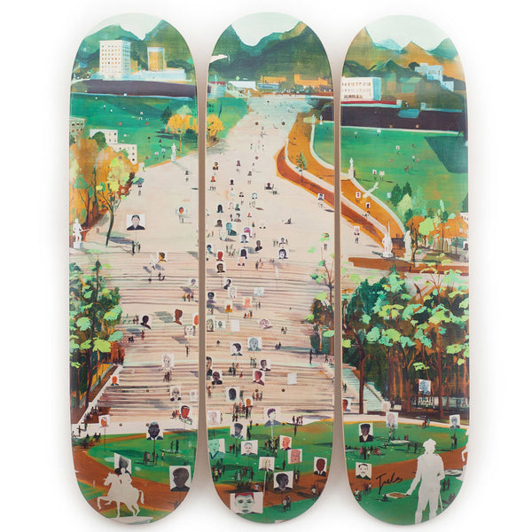 Idol Hands by Jules de Balincourt Skateboard Deck Triptych