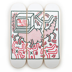 Untitled (Centipede) Skateboard Deck by Keith Haring  Artware Editions   