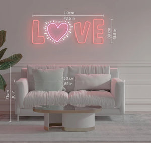 Radiant Love Neon Sign by Keith Haring  Artware Editions   