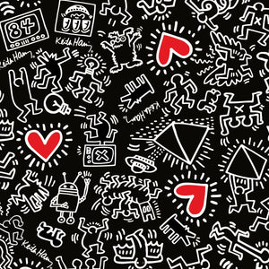 Heart Magnet Wallpaper by Keith Haring  Artware Editions Eightball Black  