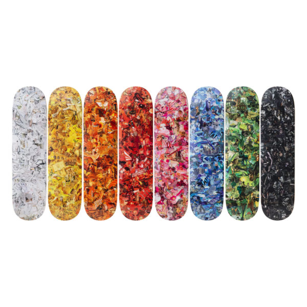 Eight Color Spectrum Skateboard Decks by Vik Muniz  Skateroom   
