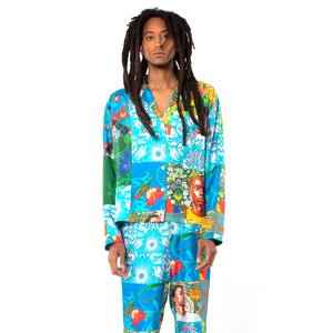 Tiled Silk Pajama Set by Kehinde Wiley  Artware Editions   