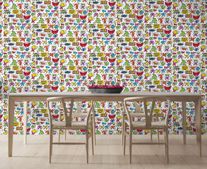 Three Eyed Face Wallpaper by Keith Haring  Artware Editions   