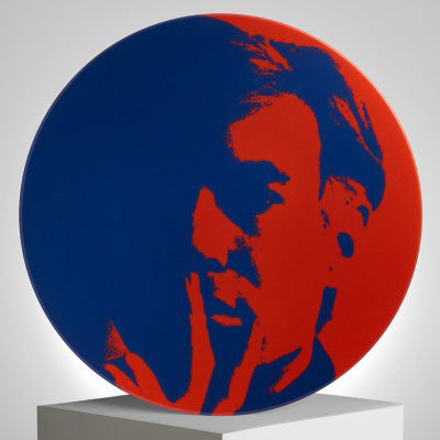 Self-Portrait Plate (blue/red) by Andy Warhol ARTISTS,OBJECTS,GIFTING vendor-unknown   